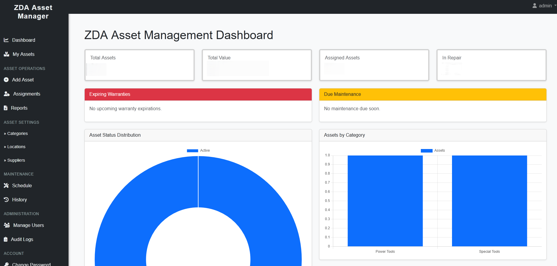 Asset Management System project preview