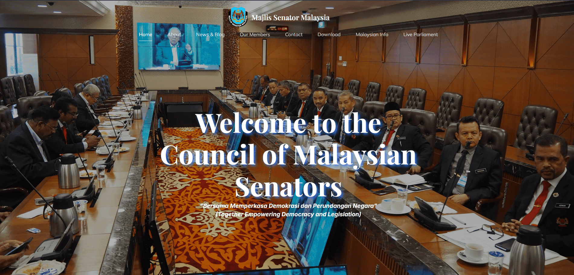 Council of Malaysian Senators Portal project preview